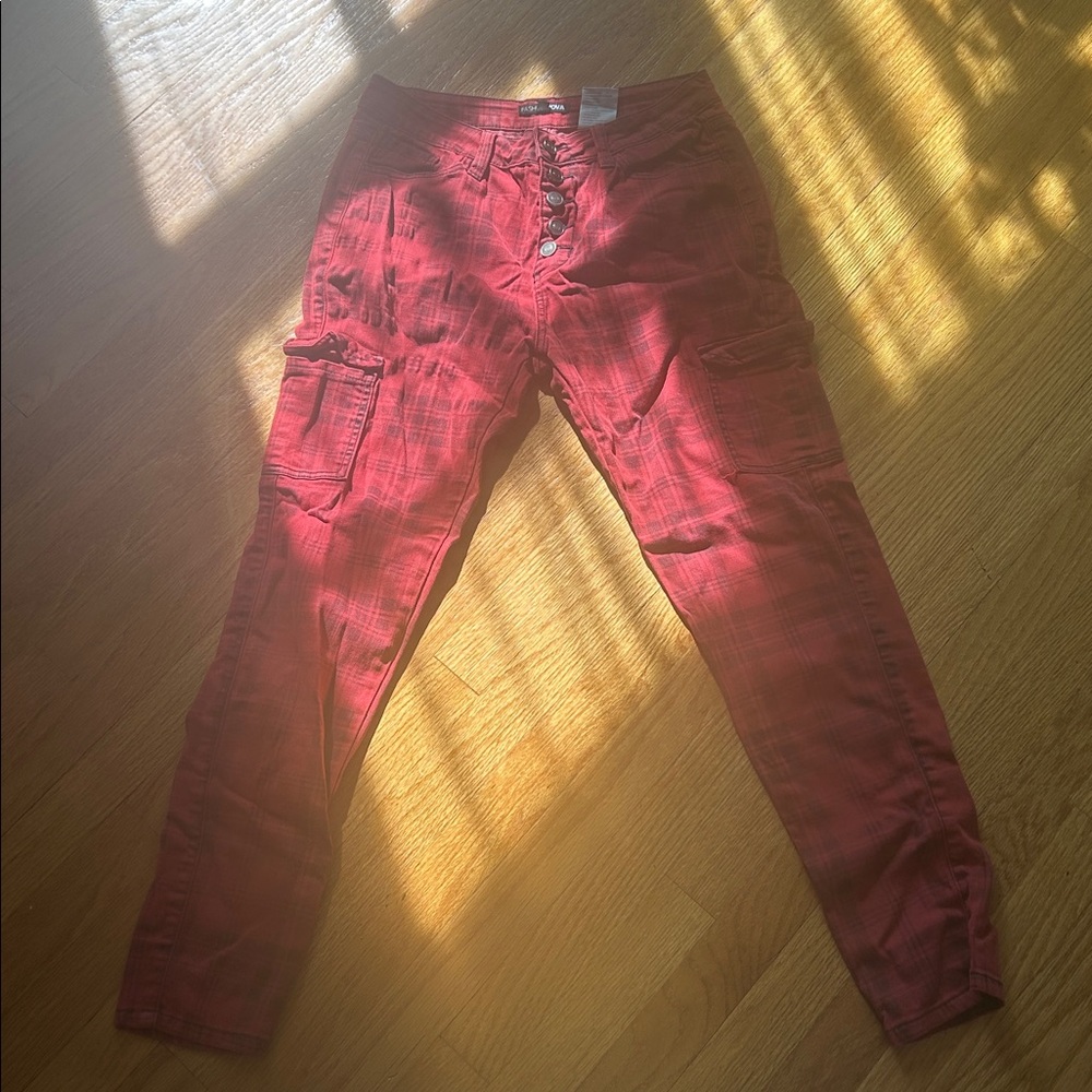 Fashion Nova Scarlet Cargo Trousers